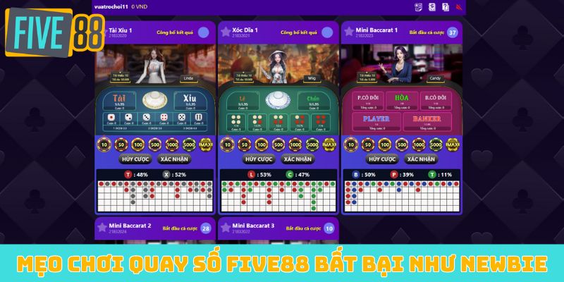 Mẹo chơi quay số Five88 bất bại như newbie